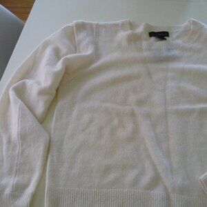 HOUSE OF HARLOW 1960 100%CASHMERE IVORY BOXY SWEATER SIZE LARGE NEW WITH TAG